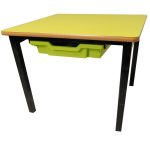 Small Square Table with Tray Storage-0